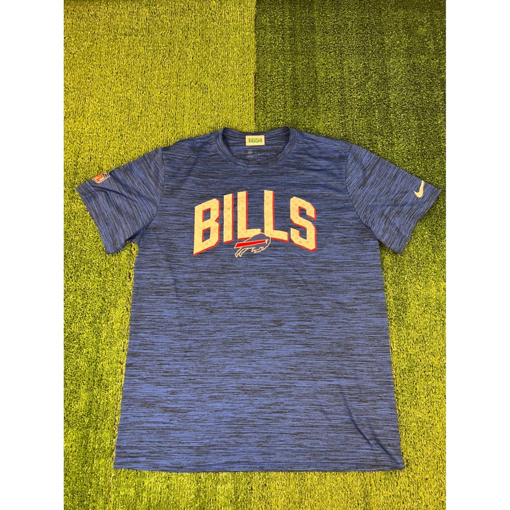 Nike Buffalo Bills NFL Mens Blue Dri-FIT Space Dye Performance T-Shirt Large